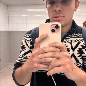 Pink 15 plus + 50 dollar screen protector + pink Apple phone case